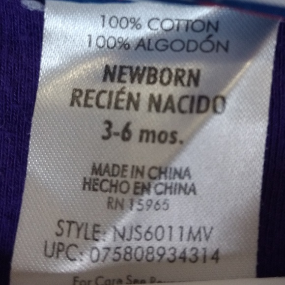 NFL Minnesota Vikings Fan In Training Onesie 3/6 Months Purple - Picture 5 of 5